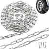 SWTYExt Catena Acciaio Inox 5M φ3mm Catene Catena Delimitazione Catenella Catena Antitaglio per Recinzione Catena Antifurto Catena Dell'immondizia Bidoni Sollevamento