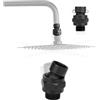 sourcing map - Prolunga per soffione doccia in acciaio INOX G1/2 maschio a G1/2, filettatura femmina, lunghezza 30 mm, attacco per tubo in ghisa