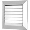 lllrlpeiase Griglia Aerazione Rettangolare 150 mm, Griglia Aerazione Regolabile in Acciaio Inox, Griglia Ventilazione Camino con Lamelle Mobili, per L'estrazione e la Ventilazione Dell'aria in Ambiente (Argento)