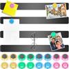 Wukong 4 Pezzi Lavagna Magnetica Memo Board Nero, Strisce Magnetiche Autoadesive con 16 Magneti per Lavagna Bianca per Ufficio, Bacheca, Parete Fotografica, Documenti e Frigorifero