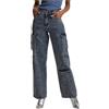 Urban Classics Tb6925-ladies Loose Utility Denim Pants Pantaloni Casual, Lavaggio Sporco, 33 Donna