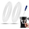 LYSHOOCE Guarnizione in Silicone per DeLonghi,2 pz Guarnizione per Caffè O-ring,Ø47mm Tenuta Per Portafiltro con gancio paraolio,Macchina Caffè Accessori per Anelli di Tenuta per EC680/EC685/EC850/EC860