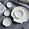 BESTonZON 4 ciotole per conchiglie, piatti occidentali, ciotole per , contorni, ciotole, per salsa, snack, gioielli, multiuso, bianco, in ceramica