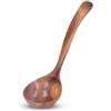 Cyrank Mestolo da Zuppa in Legno, Mestoli Legno, Mestolo Cucina Legno, Cucchiaio da Mestolo a Manico Lungo per Zuppa Mestolo in Legno per Cucinare Cucchiaio Mestolo da minestra a manico lungo (M)