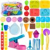 Kilpkonn Bambini Plastilina per Cucina, 40 pezzi Pasta Modellabile, Accessori per Stampini, Forbici, Mattarello con Borsa, Regalo per Bambini e Bambine