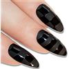 Bling Art Unghie finte Bling Art Stiletto Nero Opaca modello 24 Mandorla Lunghe punte in acrilico con colla