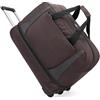 Generico Borsone con rotelle, borsone con ruote, grande capacità, pieghevole, con manico telescopico, borsa da viaggio impermeabile for viaggi, palestra, yoga(Brown,S)