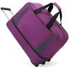 Generico Borsone con rotelle, Borsone con Ruote, Grande capacità, Pieghevole, con Manico telescopico, Borsa da Viaggio Impermeabile for Viaggi, Palestra, Yoga(Purple,M)