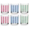 Cerve Set 6 Bicchieri Acqua in Vetro Colorati Everyday, capacità 220 ml,Trasparente, Linea CANVAS, per Lavastoviglie, Lavorazione Italiana, Ideale Casa Confezione 6 pezzi