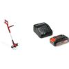 Einhell Tagliabordi a batteria GE-CT 18/30 Li-Solo Power X-Change + Einhell Pxc Starter Kit 18 V, Batteria 2,5 Ah E Caricabatteria Power X-Change, Nero Rosso, 10 x 15 x 11.3 Cm