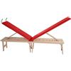 La Posturale Panca Posturale in Legno Standard con Gambe (rosso)