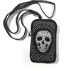 Faylinn Borsa Piccola da Donna con le Borchie - Borsa a Tracolla Punk Gotica Nera - Teschi Messicani - Borsa Rock da Donna