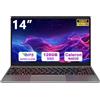 bvate PC Portatile 14 pollici Notebook Win 11 upto 2.8 GHz 128 GB ROM Supporta l'espansione SSD 1TB Celeron N4020 2.4G+5G WiFi 4.2 USB HDMI Tastiera italiana membrana mouse senza fili-Grigio