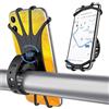 EOUIAV Porta Cellulare Bici, 360°Rotabile Silicone Manubrio Supporto Cellulare,Regolabile Universale Porta Telefono Bici, per iPhone 14/13/12/11,Samsung Smartphone 4.5-7.0 (Nero)