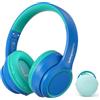 TONOSHARK Cuffie Bluetooth Bambini, Cuffie Antirumore Bambini, 60h Autonomia, Wireless Over-Ear Con Microfono, Pieghevoli, Custodia Inclusa, Per Scuola e Viaggi (Blu)