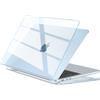 EooCoo Cover Compatibile per MacBook Air 13.6 Pollici M5 M4 M3 M2 2026 2025 2024 2022,Partita Ufficiale Celeste,Plastica Rigida Custodia Mac 13 A3449 A3240 A3113 A2681 Trasparente - Cristallo Celeste