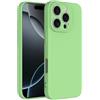Captor Cover iPhone 16 Pro Custodia Colorata in Silicone Liquido, Antiurto, Bordo Rialzato per Schermo e Protezione Fotocamera, Morbida Con Microfibra Interna per iPhone 16 Pro Cover (Verde)