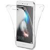 NALIA 360 Gradi Cover compatibile con Huawei P8 Lite 2017, Totale Custodia Protezione Silicone Trasparente Sottile Full-Body Case, Gomma Morbido Ultra-Slim Protettiva Bumper, Colore:Trasparente