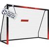 HUDORA Porta da calcio Pro Tect 240 Advanced - Porta da esterno con rete e rivestimento per bambini/adulti - Facile da montare in giardino - Porta con chiusure a strappo e cerniere - Nero