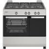INFINITON ELECTRONICS Infiniton - Cucina con forno a gas CC90X2W4F, 4 zone, bruciatore Wok, larghezza 90 cm, regolazione in altezza, facile pulizia, scomparto porta bombole
