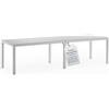 Tomaino - Tavolo Da Giardino Allungabile In Plastica 4-12 Posti - Tavolo da Esterno per Pranzo Rettangolare o Quadrato - Per Giardino, Veranda o Balcone - Bianco