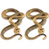 Vankula Pesi per Lobi Peso Dilatatori lobo orecchie in Acciaio inossidabile Serpente Ape Tarma Pipistrello piercing Gioielli Uomo Donna 4mm 5mm 6mm Nero Argento Oro (6mm(2G) Oro)