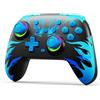 Reddening Wireless Controller für Switch/OLED/PC/Adroid/iOS, 800mAh Batterien Pro Controller Wireless Gamepad mit Blaue Flamme Design mit Hall Joystick/RGB/Turbo/Vibration/Programmierbare Taste