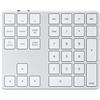 Satechi Tastiera numerica estesa Bluetooth - Tastiera numerica sottile ricaricabile a 34 tasti - per M2/ M1 MacBook Pro/Air, M2/ M1 iPad Pro/Air, M2 Mac Mini, iMac M1 (argento)