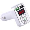 BaotyJie Vivavoce per Auto Design Compatto Trasmettitore FM, Argento