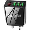 Generic Blocco Caricabatterie Rapido USB - Caricabatterie Da Parete Per Telefoni Cellulari, Adattatore Da Parete Per Caricabatterie USB Veloce Con Display Digitale | Blocco Di Ricarica Rapida, Caricabatterie