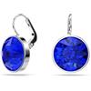 Swarovski Orecchini pendenti Bella, Taglio Round, Blu, Placcato rodio