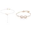 Swarovski Hyperbola Colección Collar & Pulsera, Oro rosa