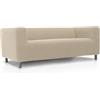 FAVERTI Copridivano compatibile con divano KLIPPAN 2 posti di Ikea | Modello NOVELE | Beige | Protezione di qualità in tessuto jacquard in cotone