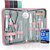 marQus Solingen Set per Manicure Professionale - Include Pinza, Lima in Vetro e 12 Pezzi di qualità. Custodia in Pelle, strumenti Made in Germany, perfetti per Unghie curate. Elegante e pratico