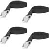 ProPlus 321285 - Set di 4 cinghie con fibbia in metallo, 18 mm, 40 cm, colore: Nero