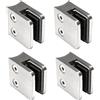 PRIOstahl Supporto in vetro con morsetti distanziali - 4 pezzi 45 x 45 x 26 mm per Ø 42,4 mm vetro 10,76 mm supporto per pannelli in vetro per ringhiere scale balcone in acciaio inox V2A