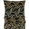 Cotton Market Completo Lenzuola Matrimoniali Cotone - 200x200 cm - Copripiumino Matrimoniale Set con Cuscino 70x80cm - Biancheria da Letto a Fantasi - Fiori, Nero e Oro