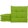 IlGruppone Passione Casa Set 4/6 Cuscini Sedia Con Lacci 4 Punti Cucina Imbottiti Spessore 6 Cm Prodotto Italiano 40 x 40 in Cotone Tinta unita - Verde - 4 Pezzi