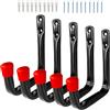 Dinhauyon 5 Pezzi Gancio Bici Muro, Ganci Garage Biciclette Appendi, Gancio a J Impieghi Gravosi per Appendere Utensili Elettrici Giardino, Scala, Articolisfusi, Oggetti Ingombranti, Attrezzature Sportive, Tubo