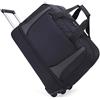 Generico Borsone con rotelle, borsone con ruote, grande capacità, pieghevole, con manico telescopico, borsa da viaggio impermeabile for viaggi, palestra, yoga(Black,M)