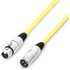 Adam Hall Cables 3 STAR MMF 0100 YEL - Cavo microfono XLR femmina su XLR maschio, 1 m, colore: Giallo