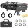 Godox BFP Attacco per Proiezione Flash,Design Girevole 360°,Quattro Lamelle Dell'otturatore Integrate,con Attacco Bowens Ampio per Godox QT400III QT600III SK400II AD600Pro AD1200Pro Strobe Flash Light