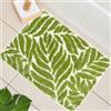 Homantic ‌Tappeto da bagno verde foglie, antiscivolo, lavabile e assorbente, decorativo per vasca e doccia 50 x 80cm