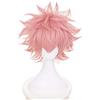 ZGNGLIZ Parrucca Cosplay anime per parrucche sintetiche My Hero Academia con cappuccio libero (Ashido Mina)