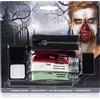 COM-FOUR® Set per il trucco con cerniera zombie, set per una fantastica cerniera tatuaggio, horror, Halloween, carnevale, festa a tema zombie