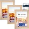 CABBEL set di 3 cornici 13x18 in legno MDF con vetro acrilico infrangibile in colore naturale