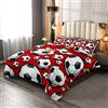 Loussiesd Set di biancheria da letto da calcio per ragazze e ragazzi sportivi set di piumone rosso piumino piumino giochi competitivi inserto/trapunta 3D America calcio 135x200cm