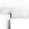 DecoKing Set di 2 federe 40 x 80 * 2 cm, jersey 100% cotone pettinato, chiusura a cerniera Bianco Amber