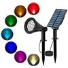 T-SUN Luci Solari Esterno, 7 LED Colori Che Cambiano Sicurezza Lampada, Wireless IP55 Impermeabile Luci del Paesaggio di Natale Per Gardino Esterno, Sentiero, Prato, Casa, Cortile, ecc