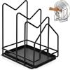 imposyu Porta Coperchi Pentole Salvaspazio Supporto per Taglieri Porta Coperchi per Pentole Supporto Per Coperchi Pentole Portacoperchi da Cucina per Coperchi, Padelle, Organizer da Cucina